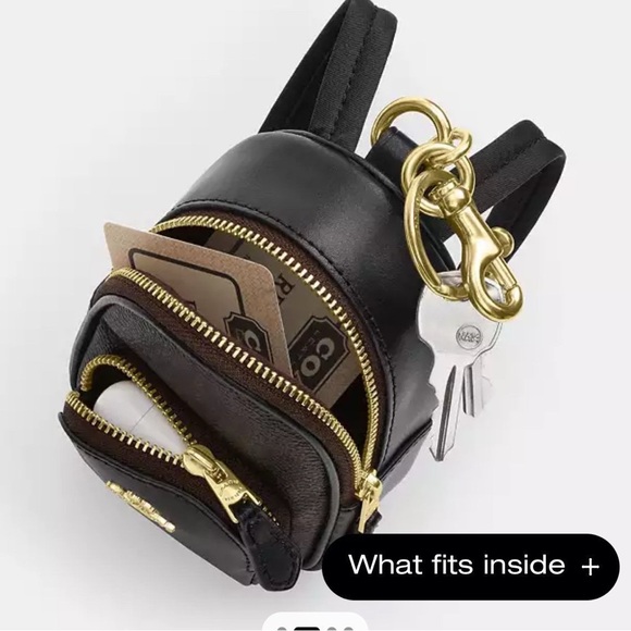 Coach Mini Court Backpack Bag Charm With Floral Print CZ605 - Picture 5 of 7